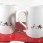 Perkins & Morley Magical Christmas Mugs 1997 Christmas Tree & Cartoon Animals