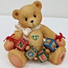 Cherished Teddies Bear holding N-O-E-L 1996  Christmas Theme