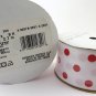 Offray Ribbon, Red Dot on White 1 1/2 inch Grosgrain Polyester Ribbon, 2x9'