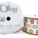 Offray Ribbon, Donuts Theme  1 1/2 inch Grosgrain Polyester Ribbon, 2x9'