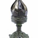 HAND CRAFTED LOTUS FLOWER SHAPED INCENSE HOLDER/ CANDLE STAND WITH TURTLE BASE