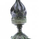 HAND CRAFTED LOTUS FLOWER SHAPED INCENSE HOLDER/ CANDLE STAND WITH ELEPHANT BASE