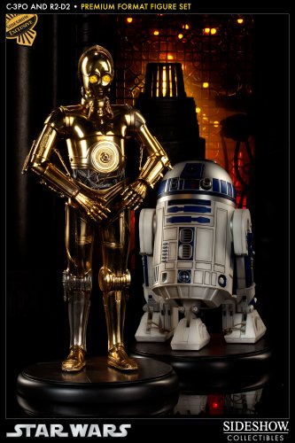 Sideshow Exclusive C3PO and R2D2 Star Wars Premium Format Like New