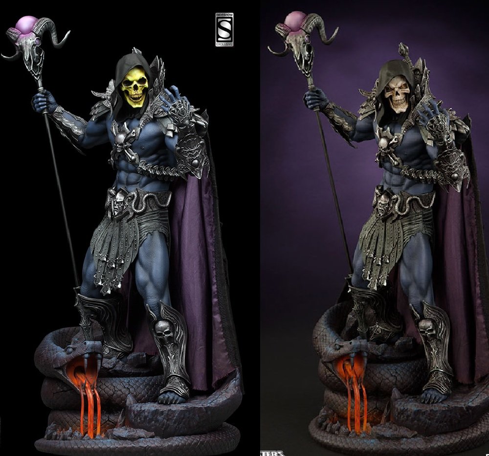 skeletor sideshow statue