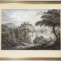 Castle in a Landscape Antique Watercolour Painting Paul Sandby R.A. (1731-1809)