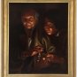 Old Master Oil Painting .Figures by Candlelight  follower of Godfried Schalcken (Dutch, 1643-1706