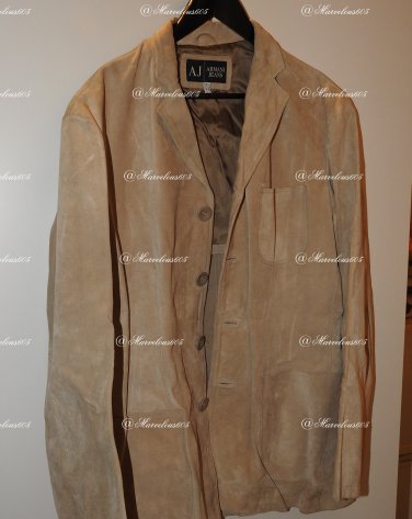 Old Mens classic ARMANI JEANS leather jacket. Size UK44. RRP &Acirc;&pound;750.
