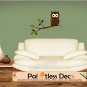 Fancy Owl Sitting Tree Branch Wall Decal -ec