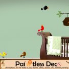 Cutie Birds with Birdhouse and Tree Branch Wall Decal -ec