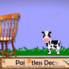 Cow (Black and White) Wall Decal (full color) SMALL -ec Cow (Black and White) Wall Decal (full color) SMALL -ec
