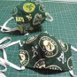 Oakland A's Face Mask Form-Fitting, with ties, nose wire, 2-ply, adult, adjustable Face Cover MLB