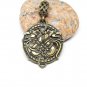 Celtic wolf pendant, Brass necklace, Nordic jewelry, Handmade viking pendant