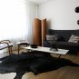 Black Brazilian Cowhide Rug Cow Hide Area Rugs - Size XXL