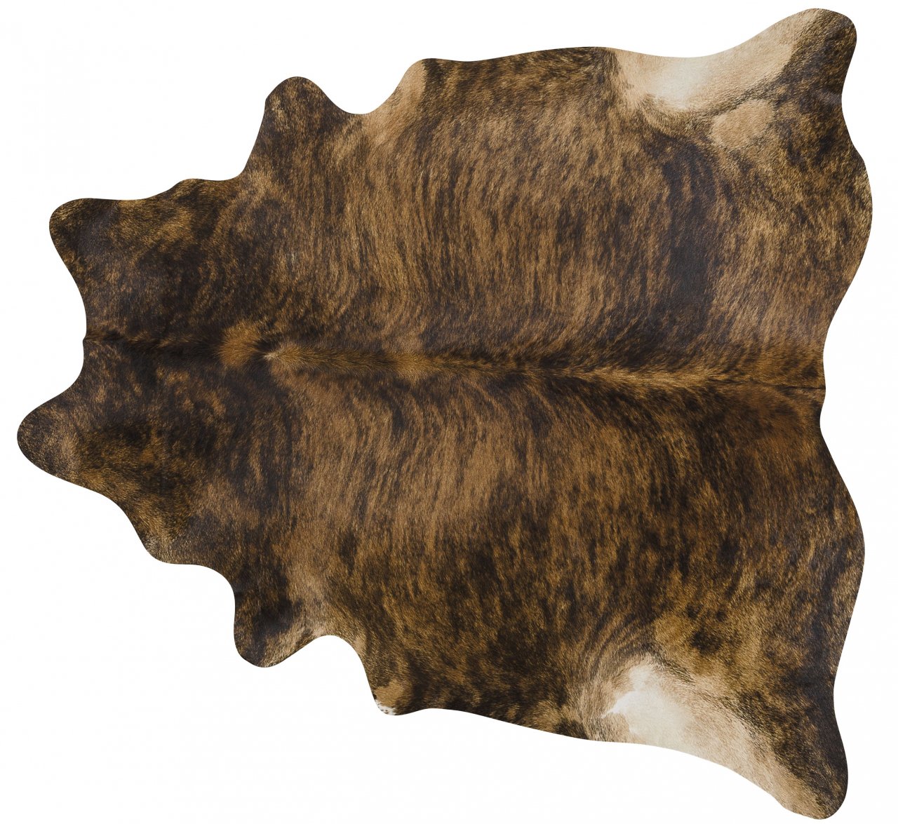 Medium Brindle Brazilian Cowhide Area Rug - Size LARGE