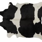 Black and White Brazilian Cowhide Rug Cow Hide Area Rugs - Size LARGE