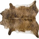 Brindle White Belly and Backbone Brazilian Cowhide Cow Hide Area Rugs - Size Large