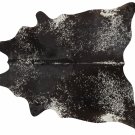 Black Salt and Pepper Brazilian Cowhide Cow Hide Area Rugs - Size LARGE