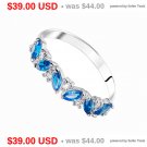 Sapphire Engagement Ring Stacking Ring Thin Engagement Ring Promise Band Thin Wedding Band