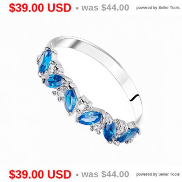 Sapphire Engagement Ring Stacking Ring Thin Engagement Ring Promise Band Thin Wedding Band