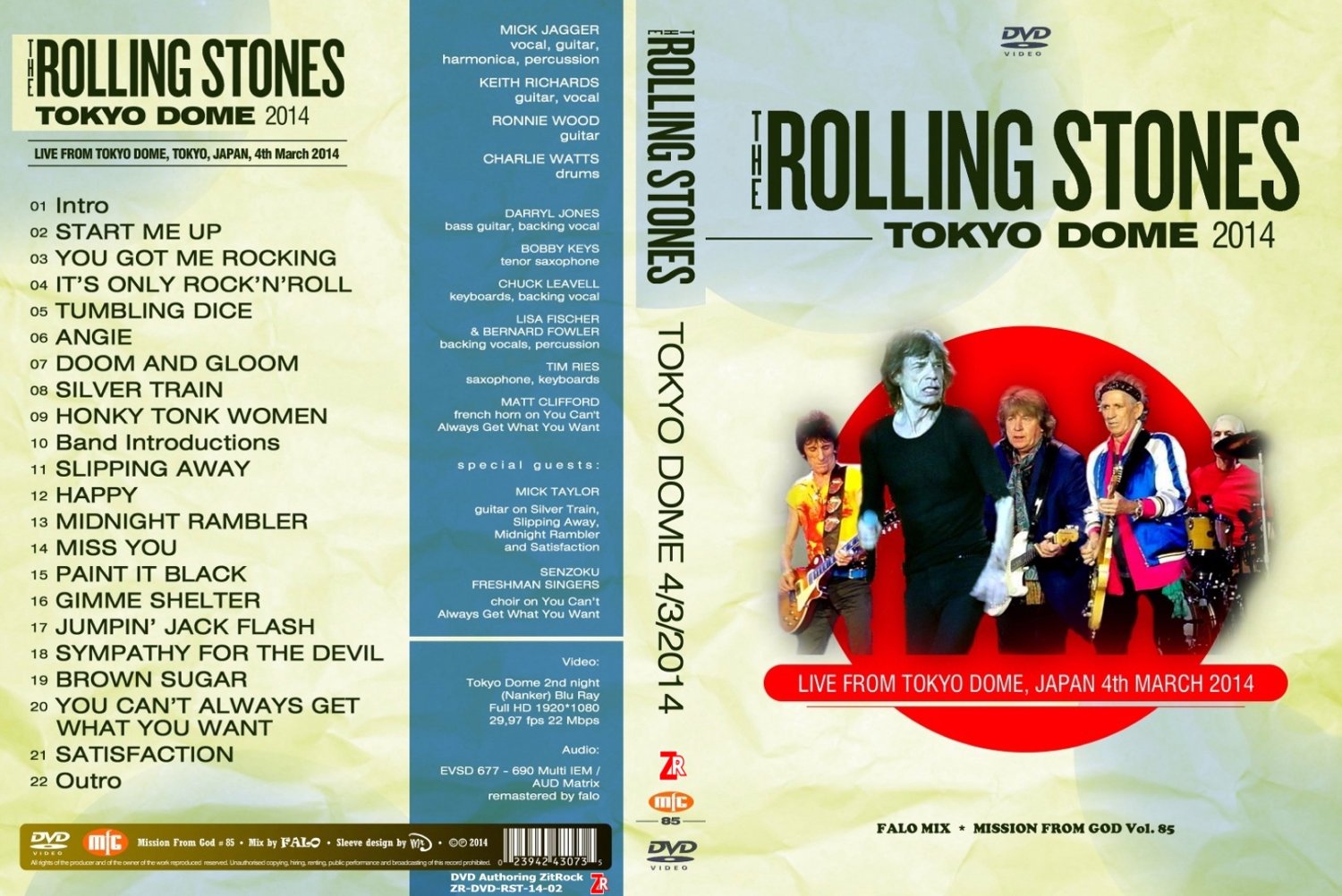 Rolling Stones - Live At Tokyo Dome 4/3/2014  DVD