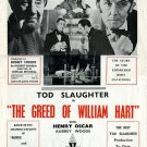 The Greed Of William Hart AKA Horror Maniacs (1948) - Tod Slaughter  DVD