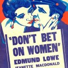Don´t Bet On Women (1931) - Jeanette MacDonald  DVD