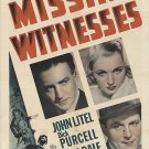 Missing Witnesses (1937) - John Litel  DVD