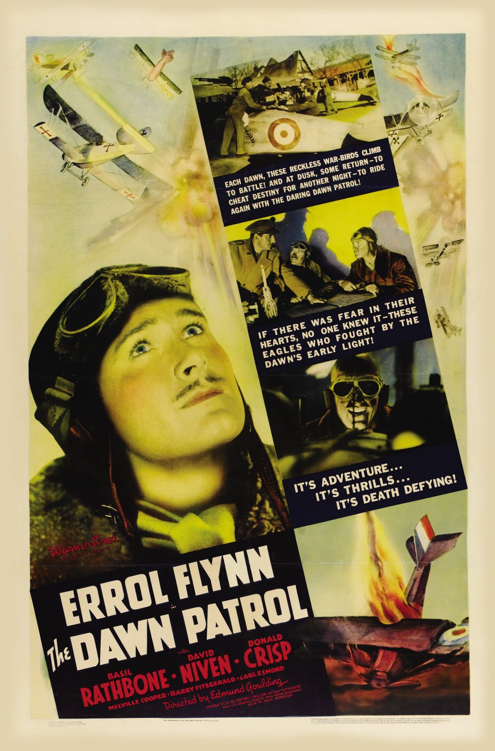 The Dawn Patrol (1938) - Errol Flynn  DVD  Colorized Version