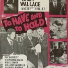 To Have And To Hold (1963) - Ray Barrett  DVD