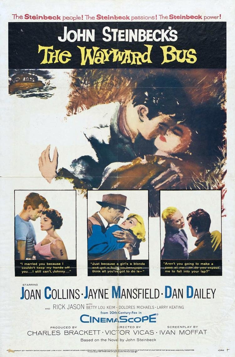 The Wayward Bus (1957) - Jayne Mansfield  DVD  Colorized Version