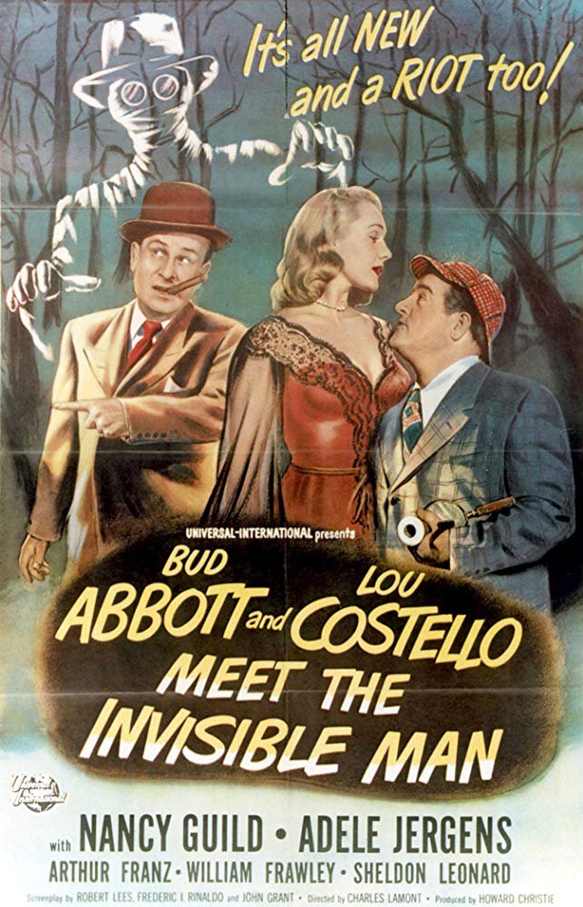 Abbott And Costello Meet The Invisible Man (1951)  DVD  Colorized Version