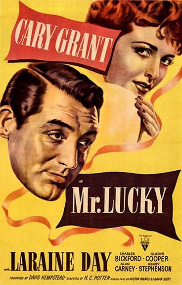 Mr. Lucky (1943) - Cary Grant  DVD  Colorized Version