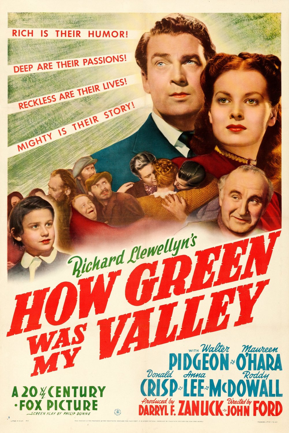 How Green Was My Valley (1941) - Maureen O&Acirc;&acute;Hara  DVD  Colorized Version