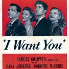 I Want You (1951) - Dana Andrews  DVD  Colorized Version