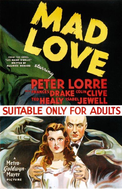 Mad Love (1935) - Peter Lorre  DVD  Colorized Version