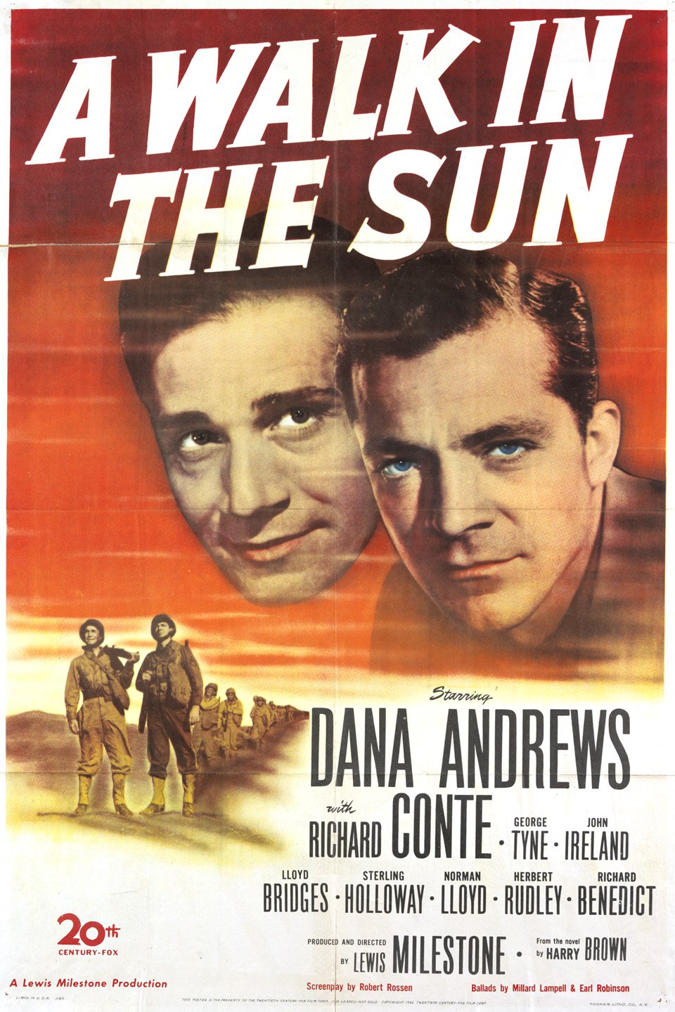 A Walk In The Sun (1945) - Dana Andrews  Colorized Version  DVD