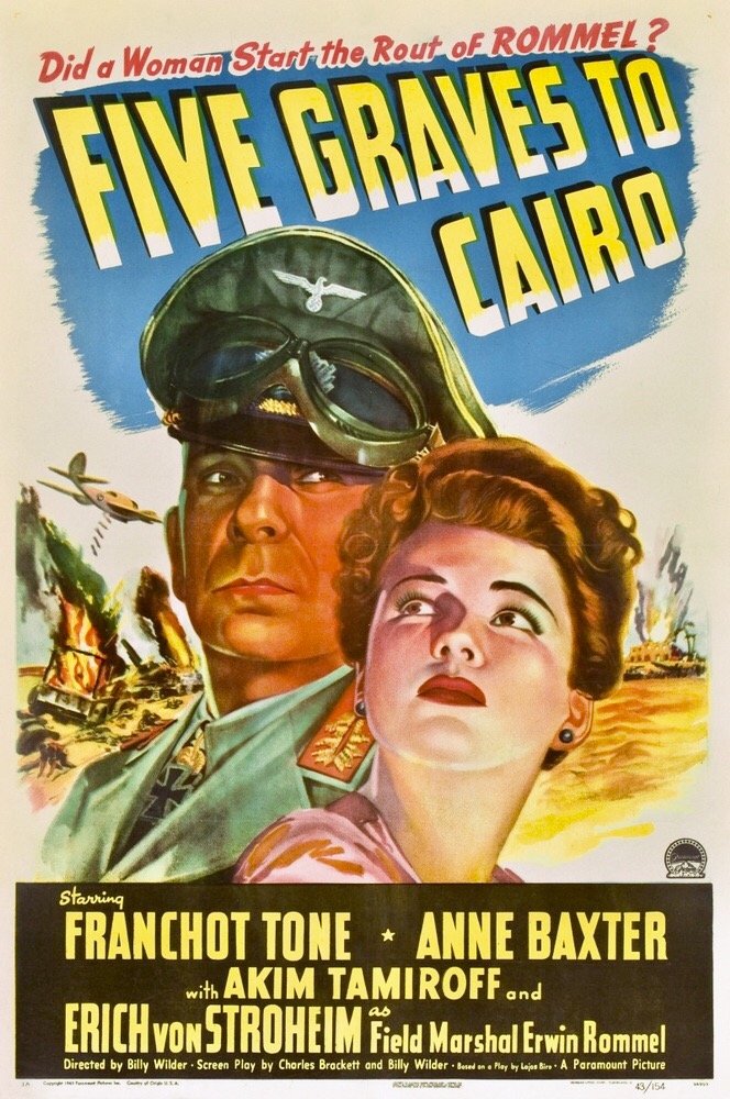 Five Graves To Cairo (1943) - Franchot Tone  DVD  Colorized Version