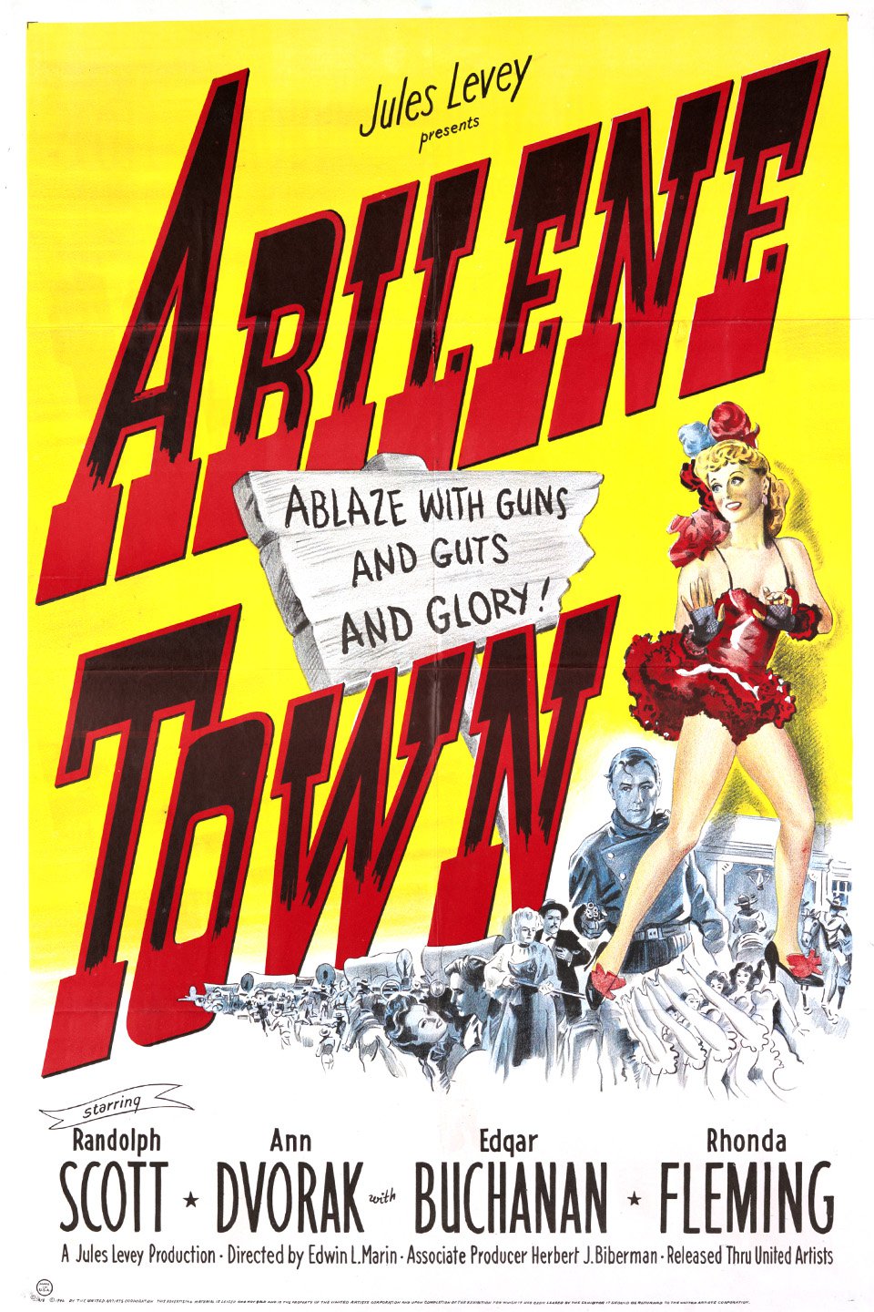 Abilene Town (1946) - Randolph Scott  DVD  Colorized Version
