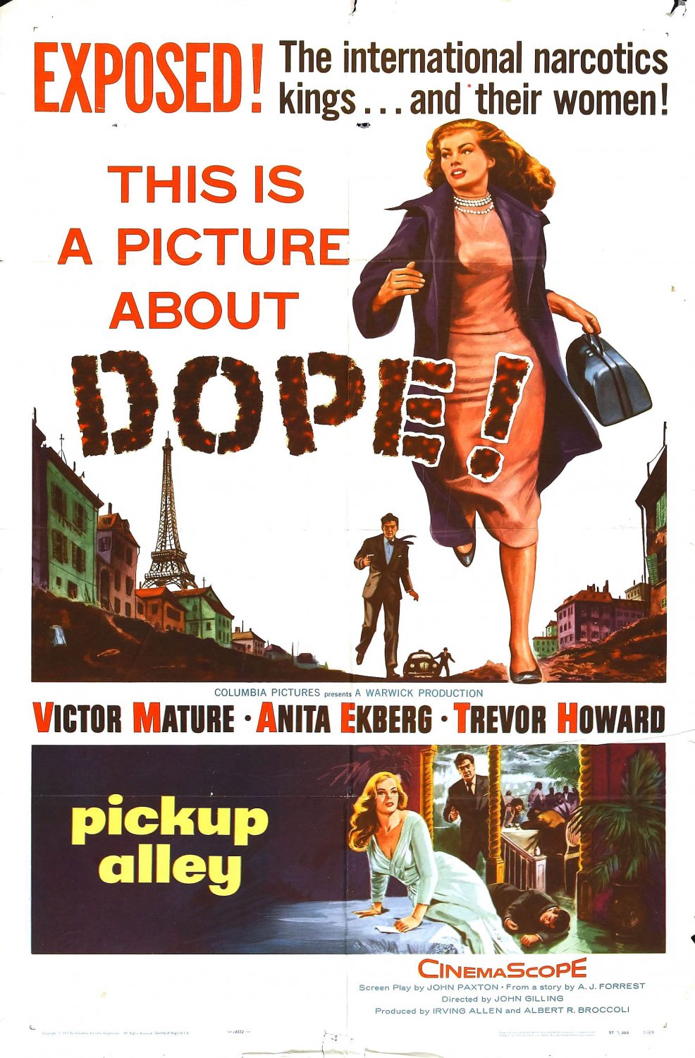 Pickup Alley AKA Interpol (1957) - Victor Mature  Colorized Version  DVD