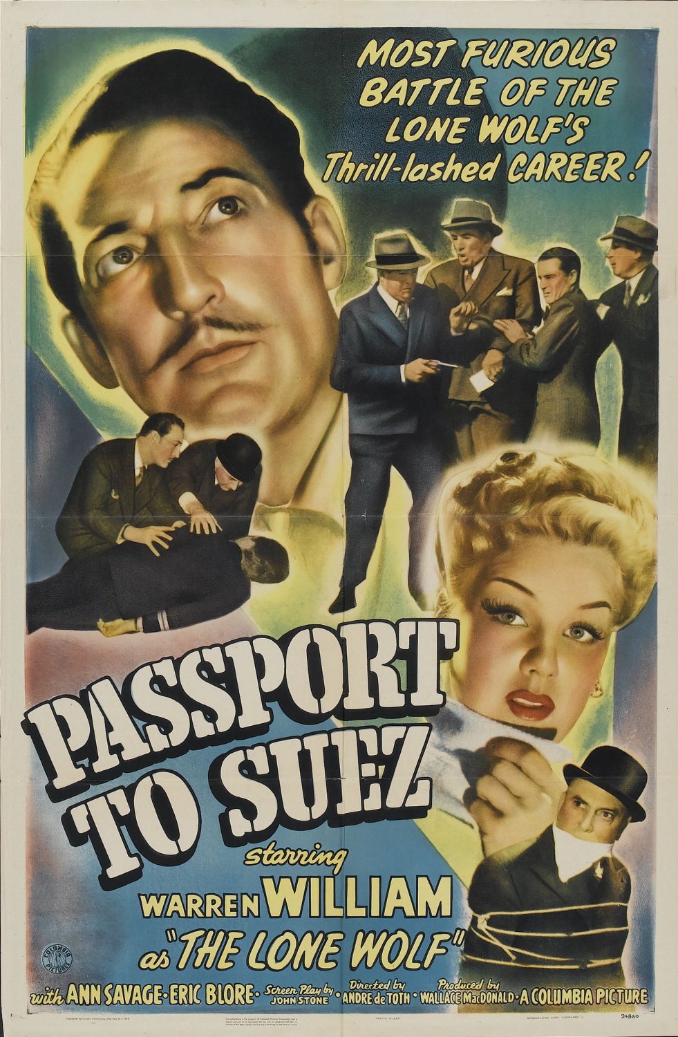 Passport to Suez (1943) - Warren William  Colorized Version DVD