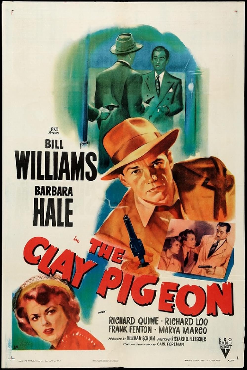 The Clay Pigeon (1949) - Bill Williams  Colorized Version  DVD