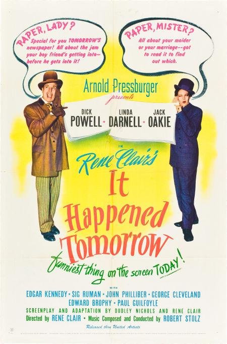 It Happened Tomorrow (1944) - Dick Powell  Colorized Version  DVD