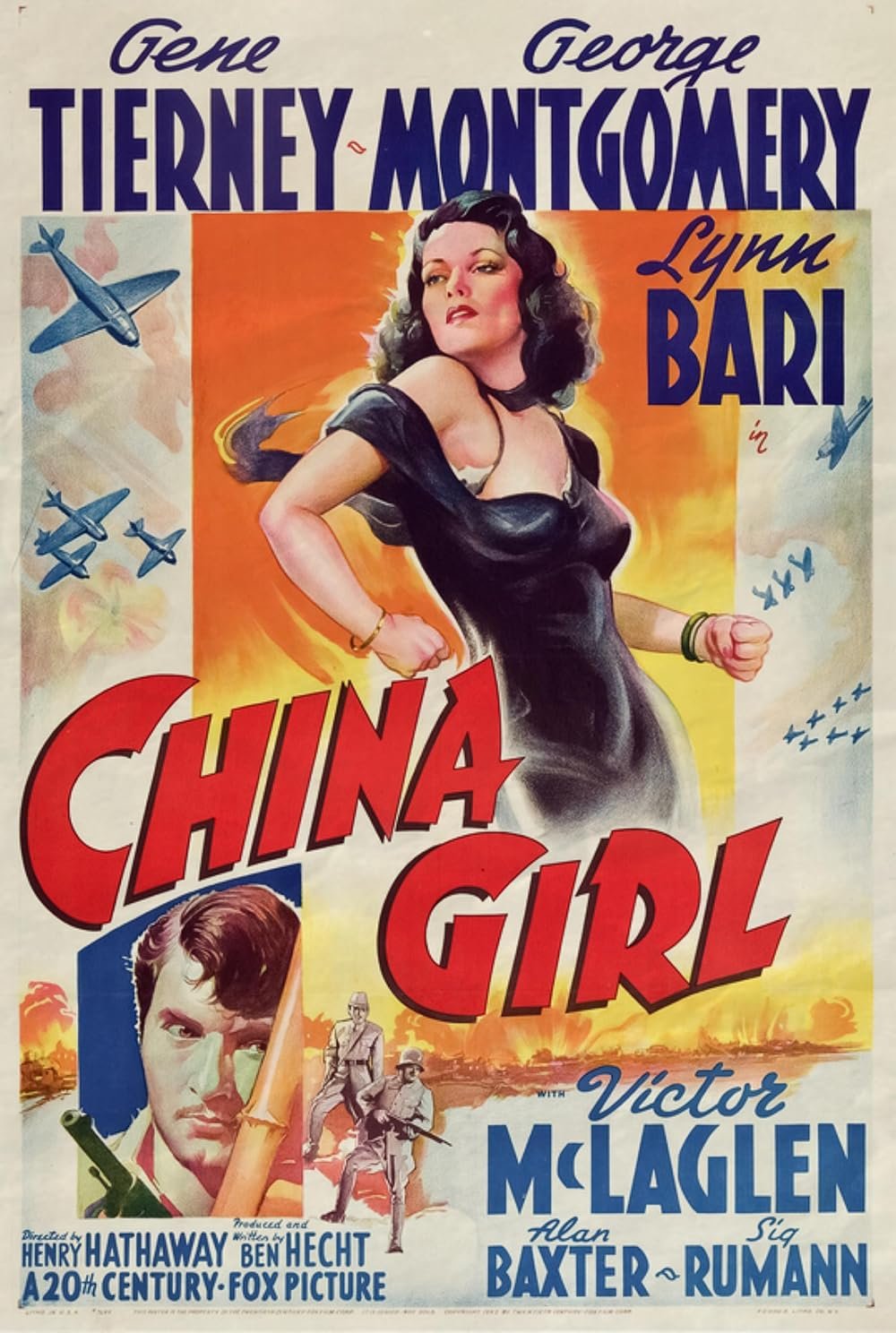China Girl (1942) - Gene Tierney  Colorized Version  DVD