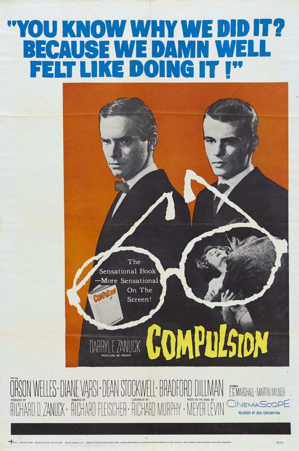 Compulsion (1959) - Orson Welles  Colorized Version  DVD