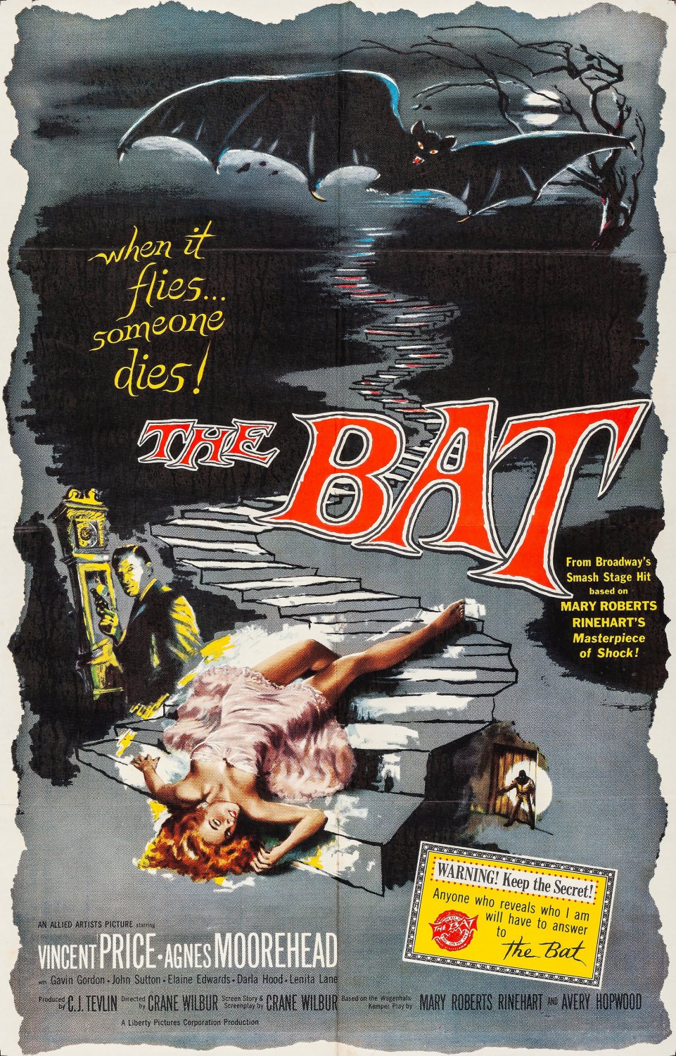 The Bat (1959) - Vincent Price  Colorized Version  DVD