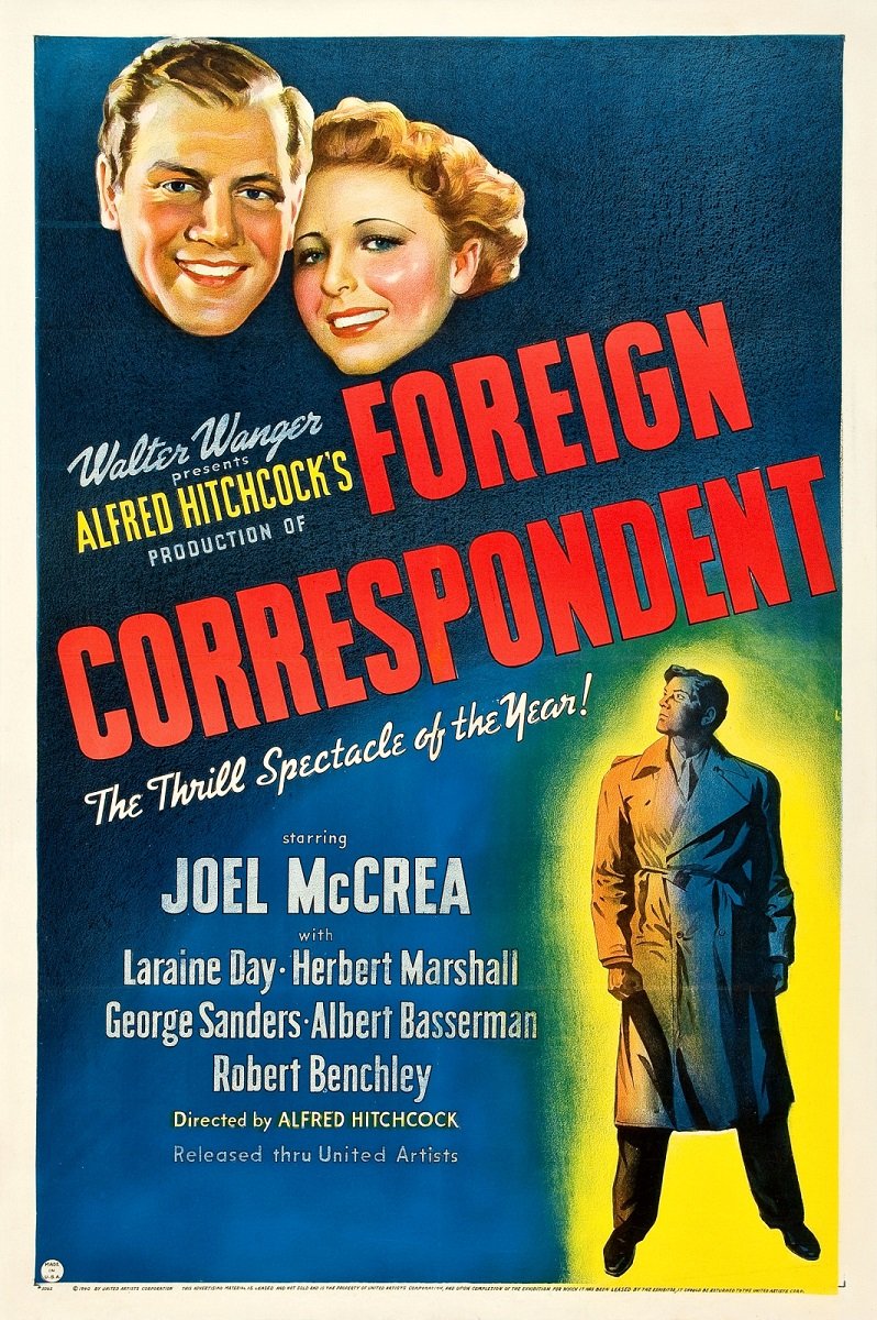 Foreign Correspondent (1940) - Alfred Hitchcock  Colorized Version  DVD