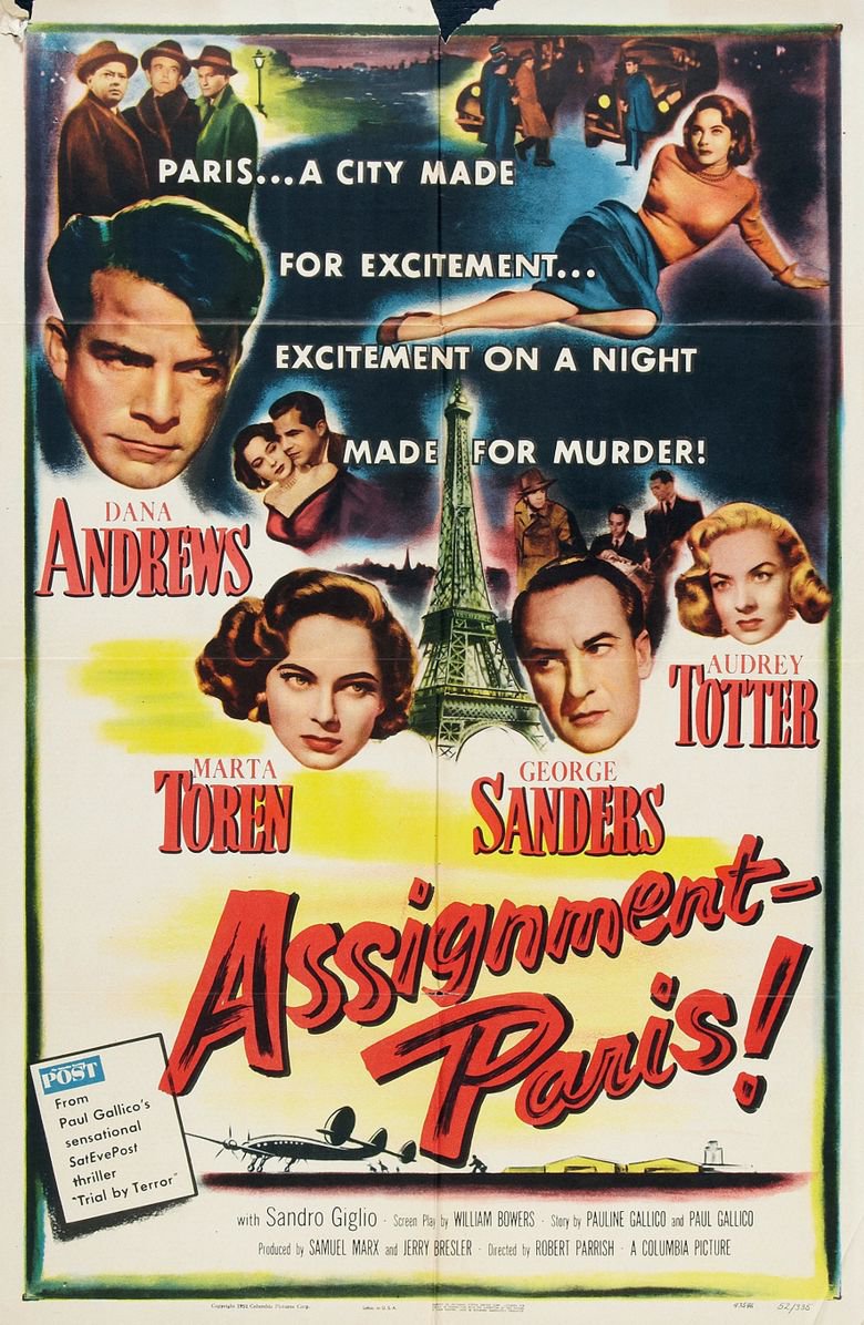 Assignment : Paris (1952) - Dana Andrews  Colorized Version  DVD