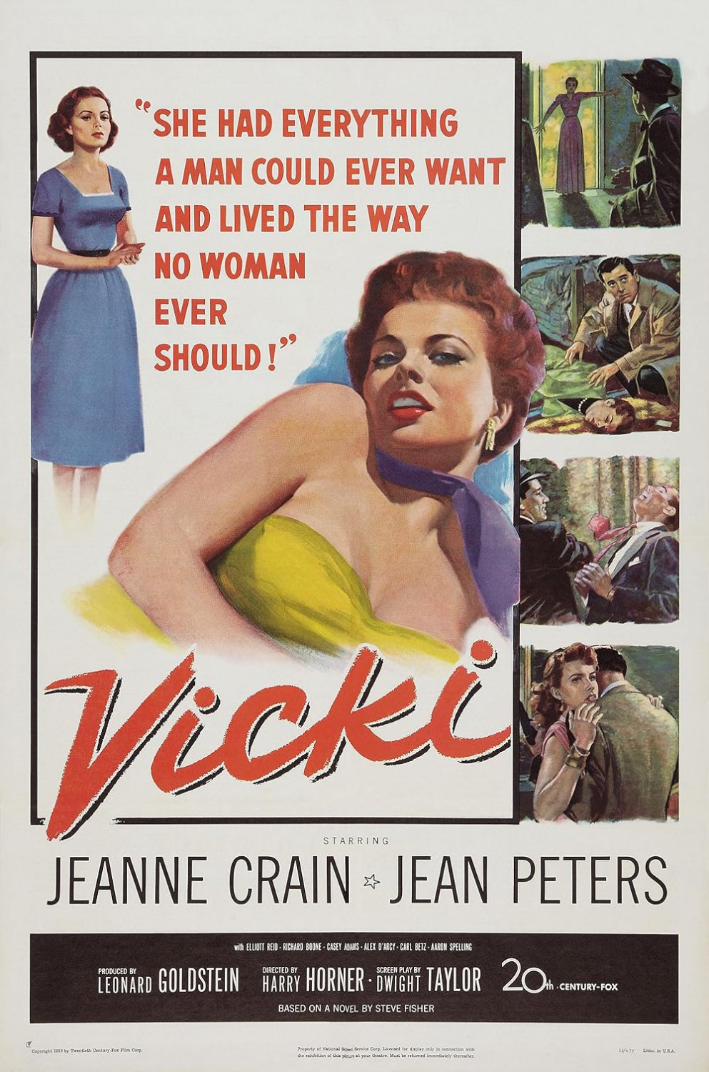 Vicki (1953) - Jeanne Crain  Colorized Version  DVD