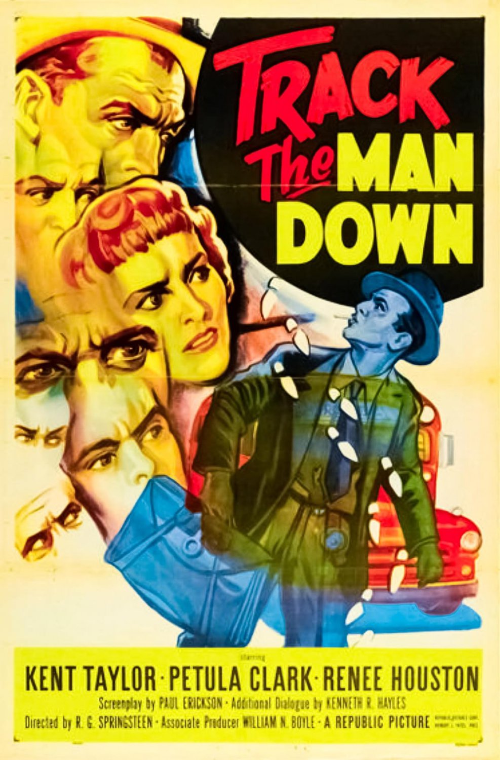 Track The Man Down (1955) - Kent Taylor  Colorized Version  DVD