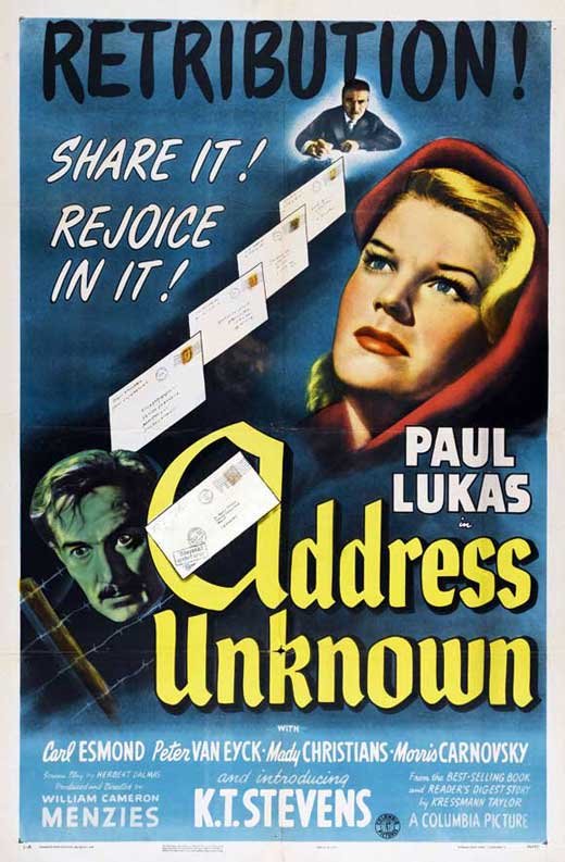 Address Unknown (1944) - Paul Lukas  Colorized Version  DVD